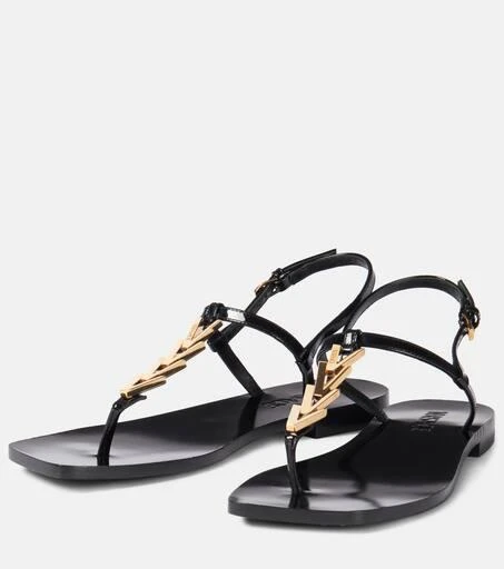 Versace V2025 Chain leather thong sandals 5