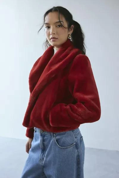 Blank NYC BLANKNYC Hot To Trot Shawl Collar Faux Fur Jacket 2