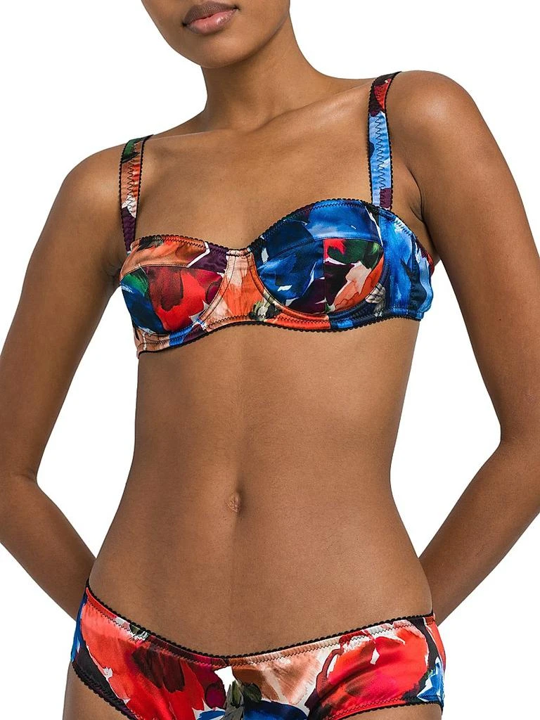 Dolce & Gabbana Floral Silk-Blend Underwire Bra 6