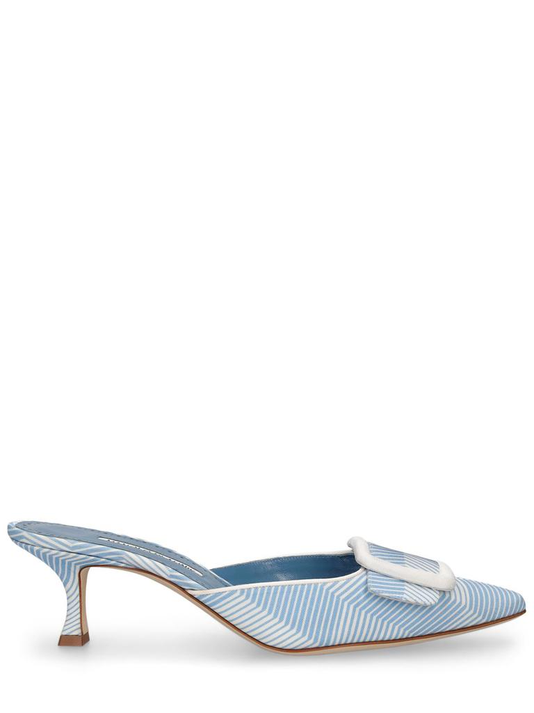 MANOLO BLAHNIK 50mm Maysalebi Grosgrain Mules