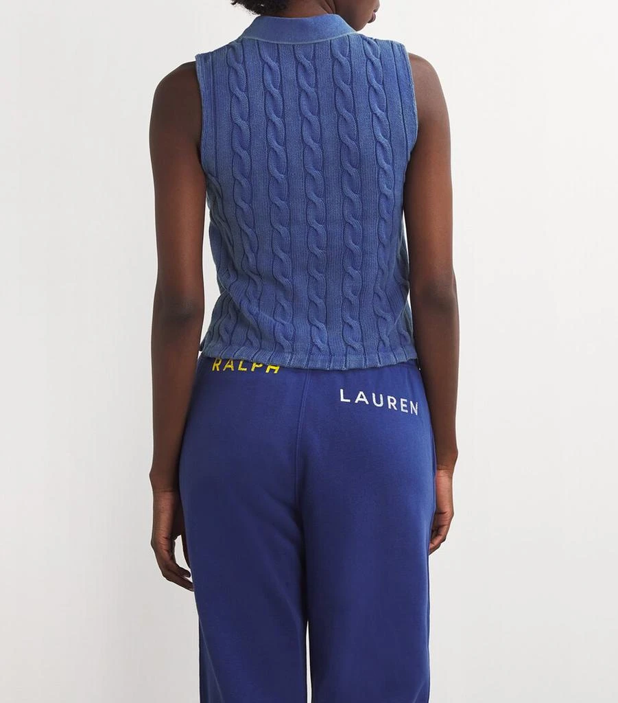 Ralph Lauren Sleeveless Polo Cable-Knit Sweater 4