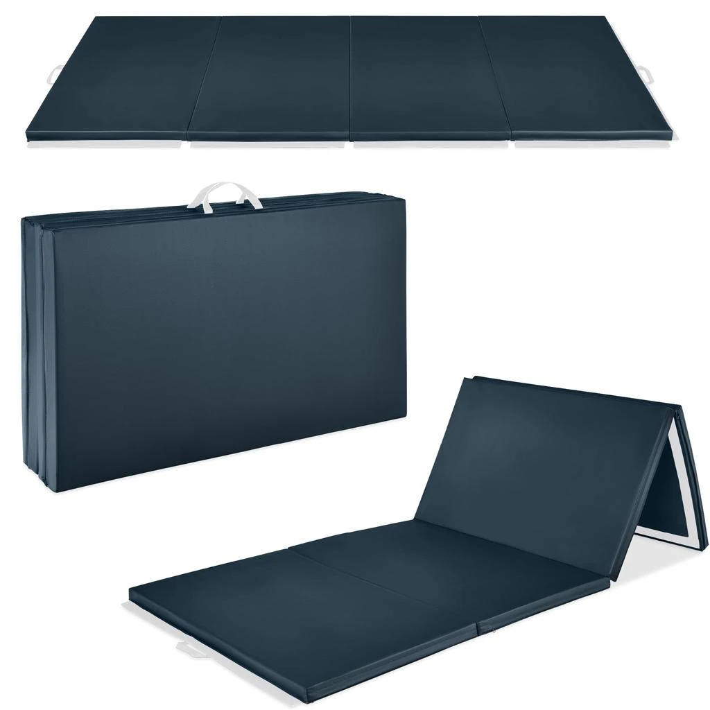 Best Choice Products 10ftx4ftx2in Folding Gymnastics Mat 4-Panel Exercise Workout Floor Mats w/ Handles 17