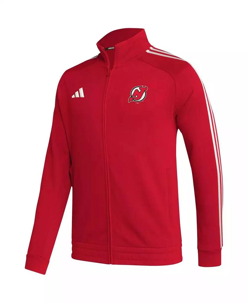 Adidas Men's Red New Jersey Devils Raglan Full-Zip Track Jacket 2
