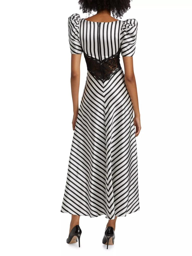 Rodarte Beetlejuice II x Rodarte Stripe Lace Bodice Maxi Dress 5