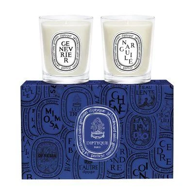 Diptyque Narguilé & Genévrier small candles set 1