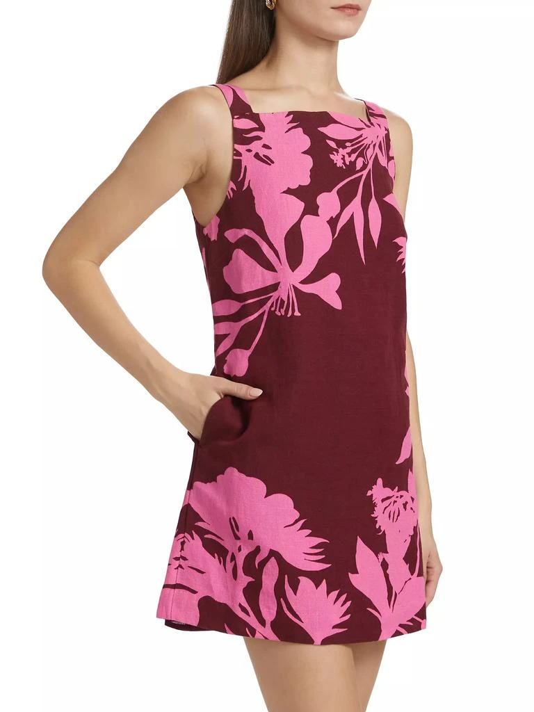 Hemant & Nandita Tehr Floral Linen-Cotton Minidress 4