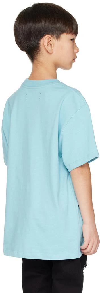 AMIRI Kids Blue Staggered Scribble T-Shirt 3
