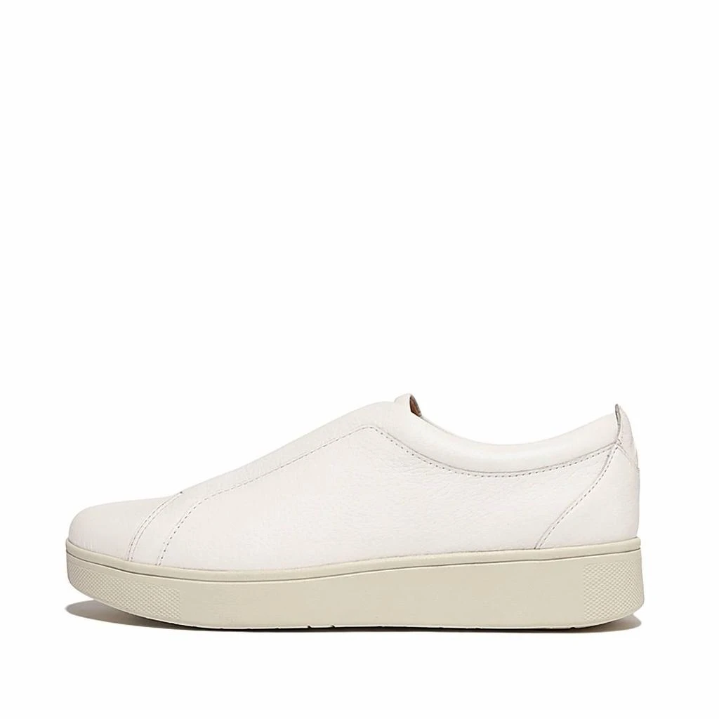 FitFlop Women's Rally Elastic Tumbled-Leather Slip-On Sneaker In Urban White 1