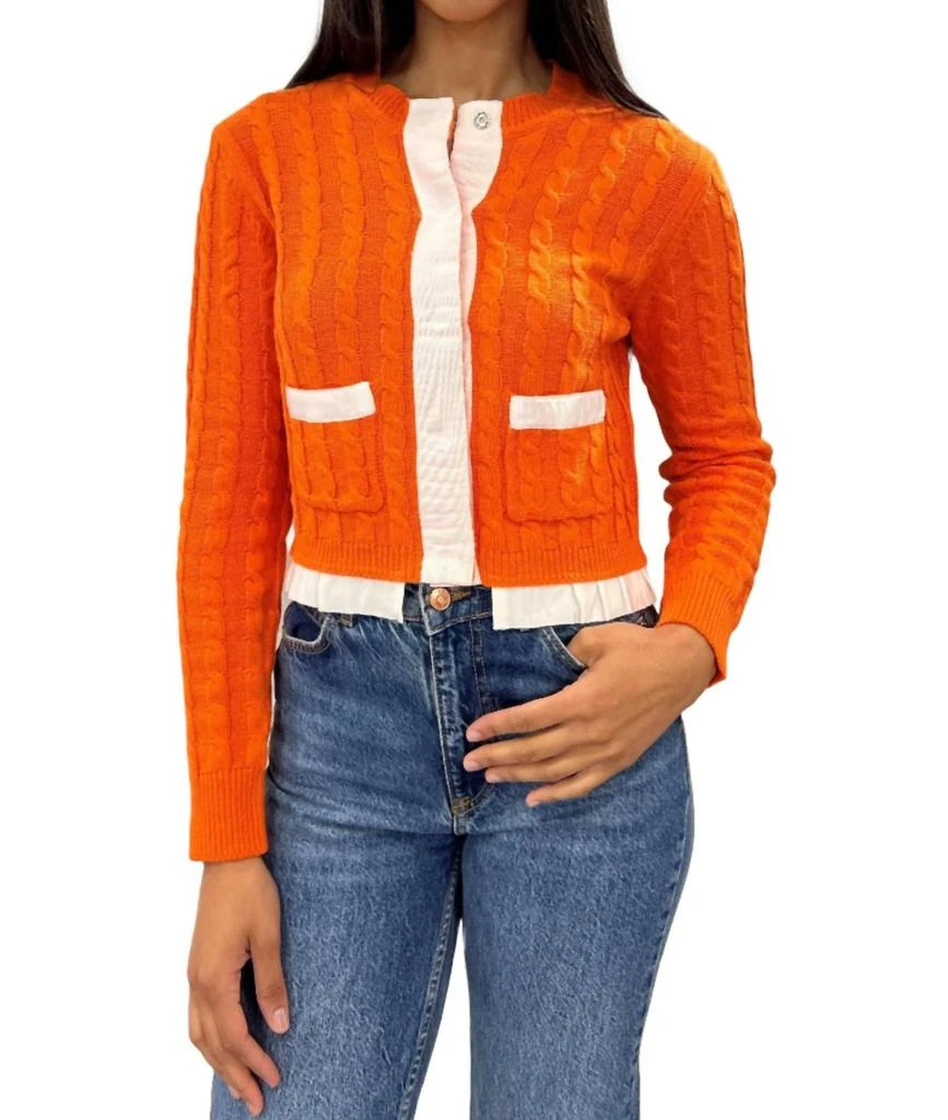 Serenity Cardigan In Tangerine – On Sale Now with Up to 32% Off