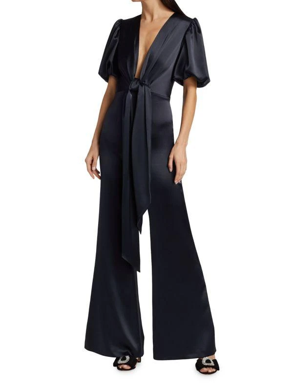 Galvan Eden Tie-Waist Wide-Leg Jumpsuit 1