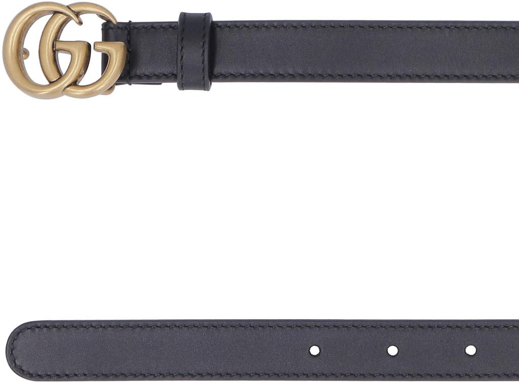 Gucci Gucci Gg Buckle Leather Belt