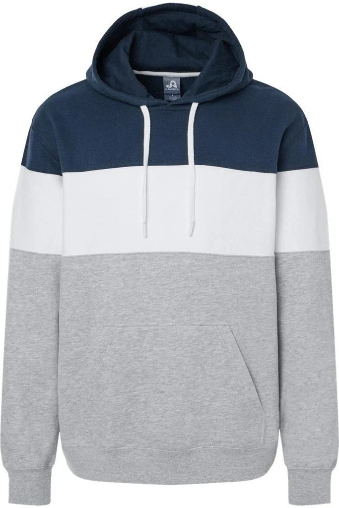 J America Varsity Fleece Colorblocked Hooded Sweatshirt 4
