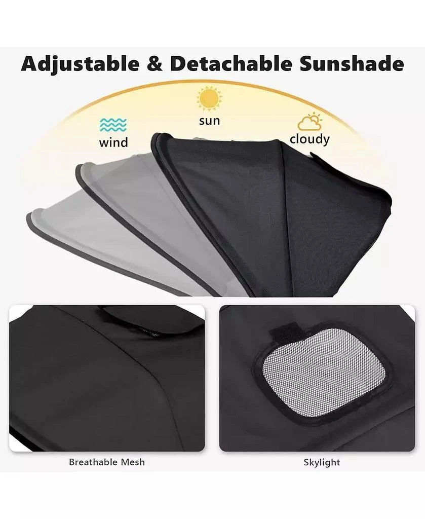 Kinder King Kids Tricycle Stroller, 7 In 1 Folding Toddler Trike w/Adjustable Push Handle 6