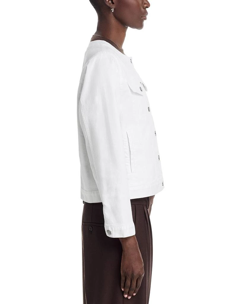 Eileen Fisher Cotton Blend Denim Round Neck Jacket 5