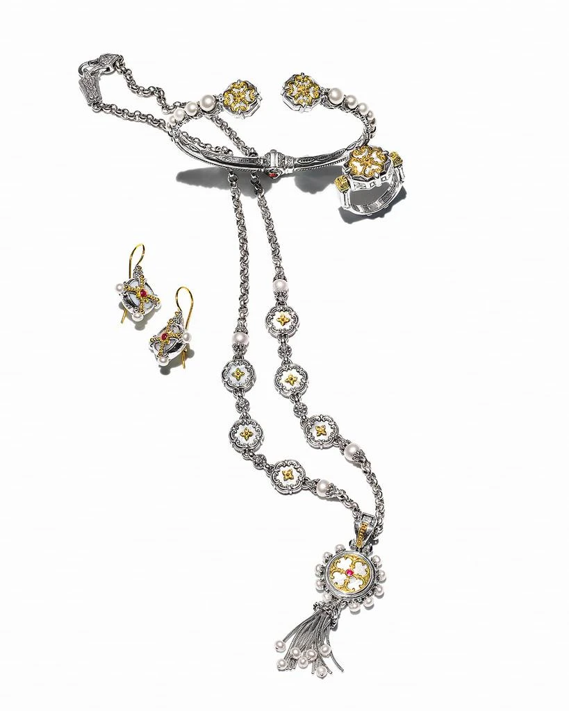 Konstantino Hestia Pearl & Ruby Drop Earrings 2