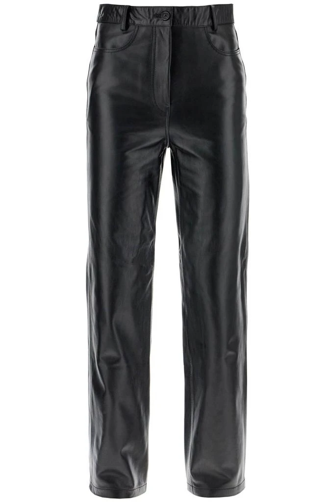 Totême straight leather pants for men 1