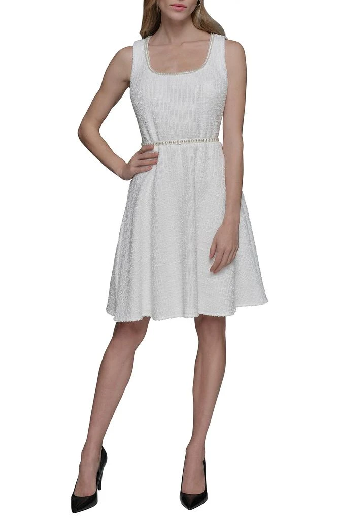 Sleeveless Belted A-Line Dress