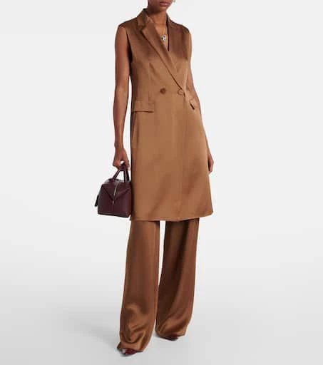 Max Mara Afgano belted satin jacket 6