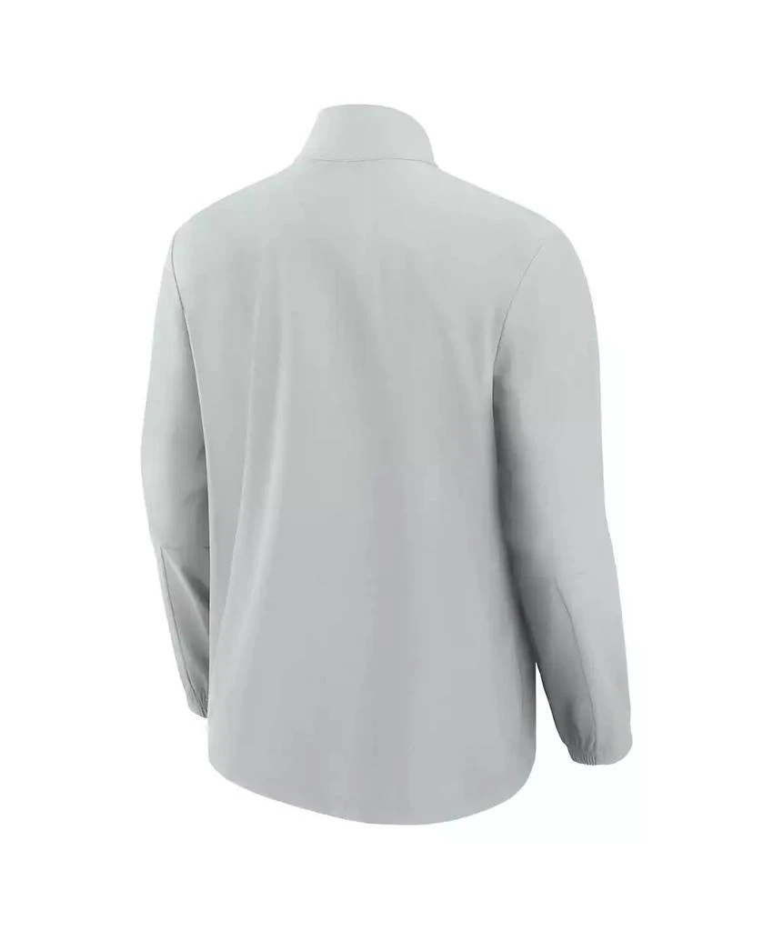 Fanatics Men's Gray Miami Dolphins Front Office Woven Quarter-Zip Jacket 2