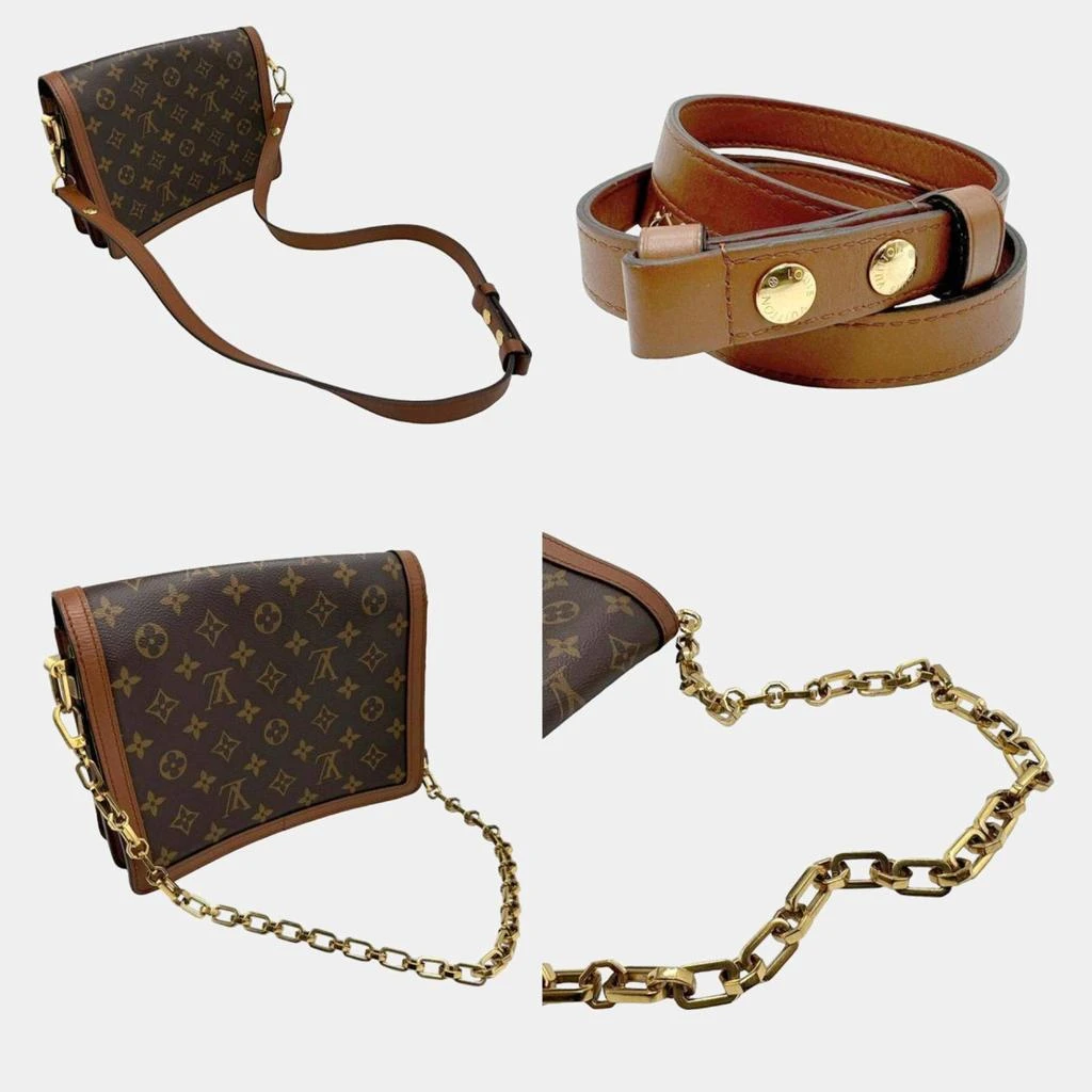 Louis Vuitton Louis Vuitton Brown Monogram Reverse Canvas Dauphine MM Shoulder Bag 4