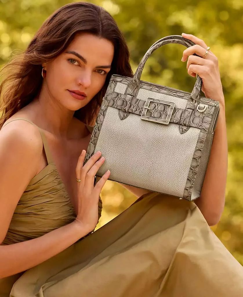 Brahmin Caroline Wind Chime Cumulus Small Leather Satchel 1