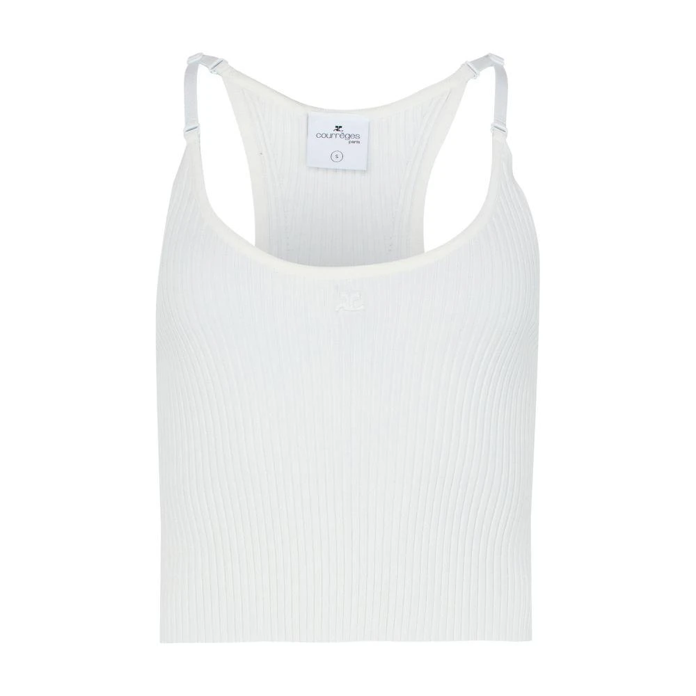 courreges Knitted Scuba vest top 7