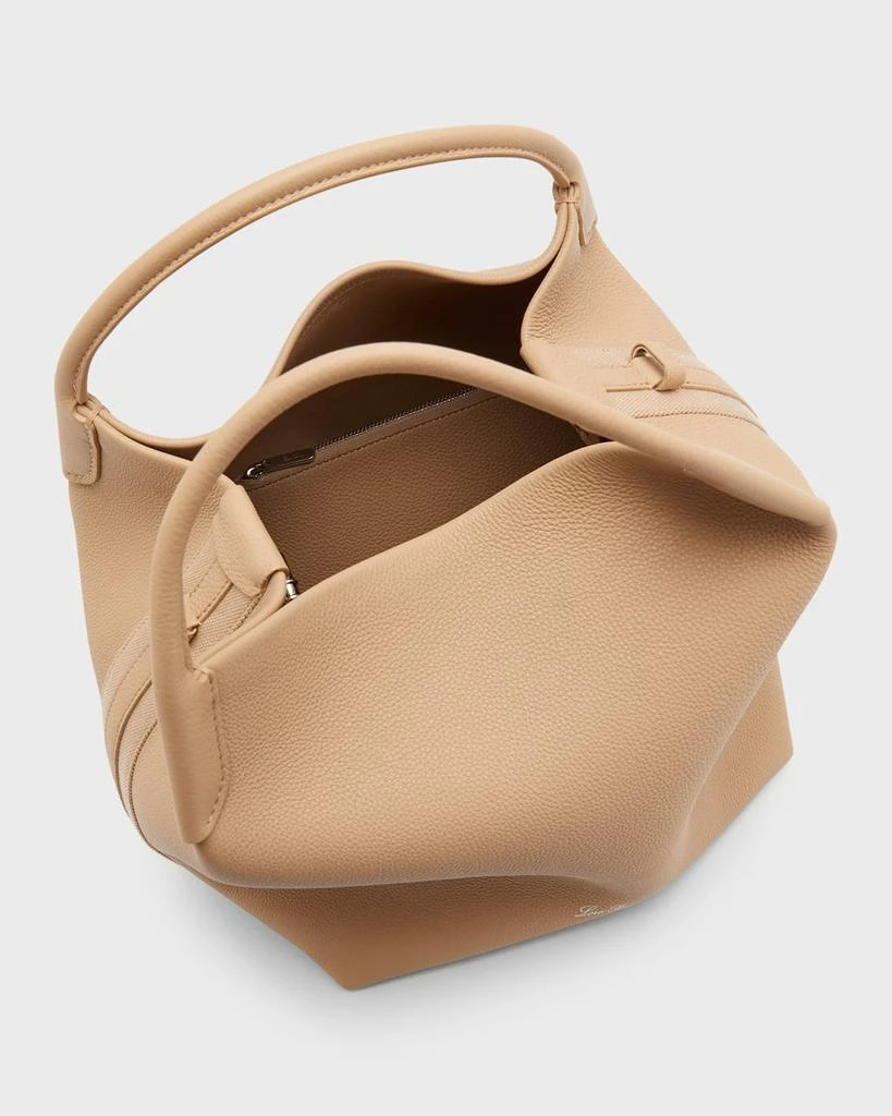 Loro Piana Bale Fine-Grain Leather Crossbody Bag 3