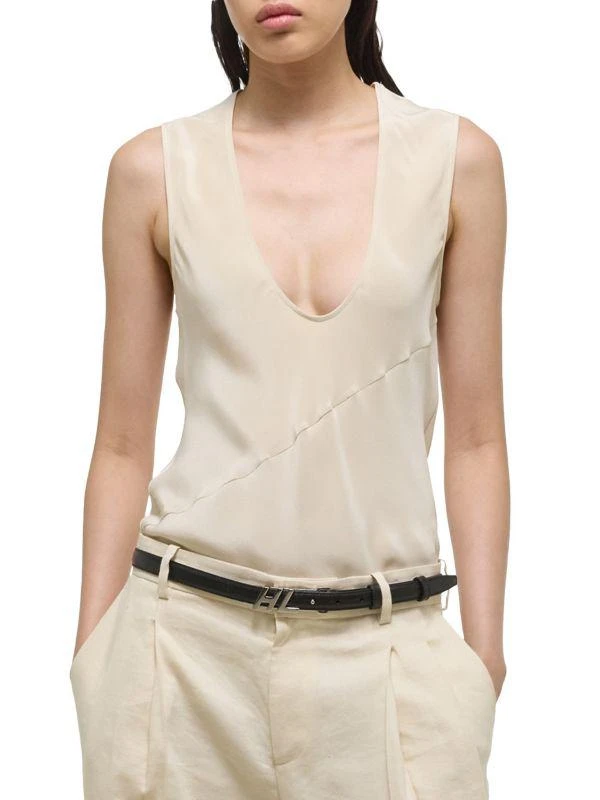 Helmut Lang Silk Sleeveless Scarf Top 4