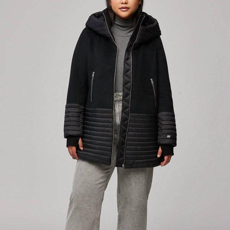 Soia & Kyo Avery Mixed Media Coat