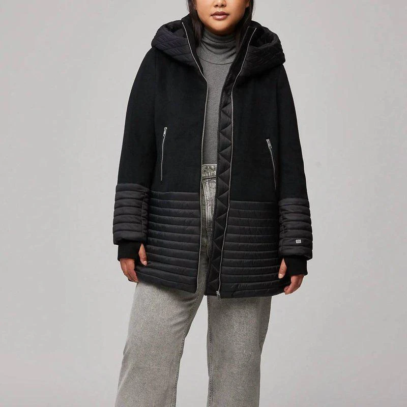Soia & Kyo Avery Mixed Media Coat 1