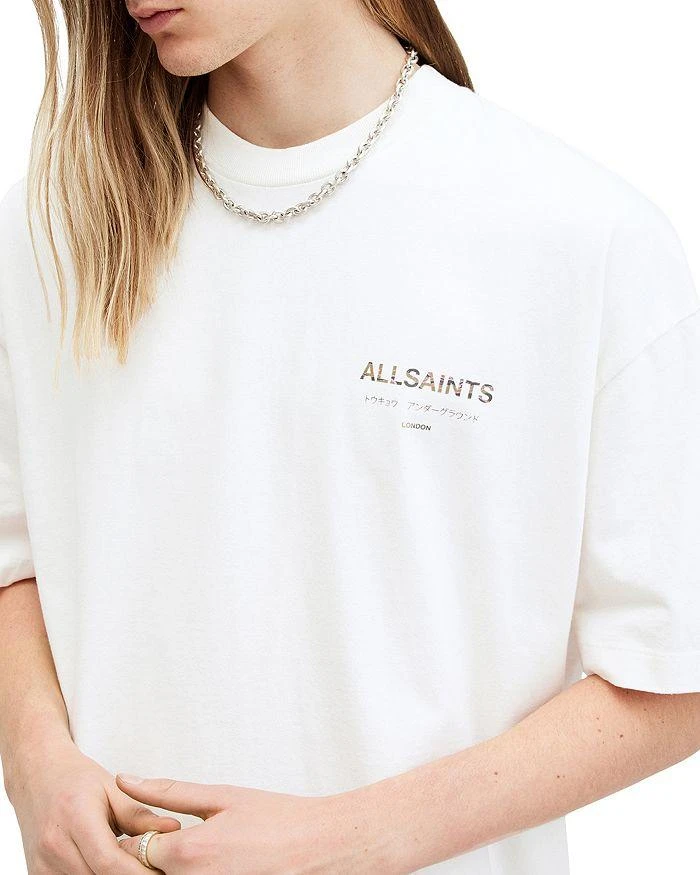 ALL SAINTS Underground Camo Graphic Logo Tee 5