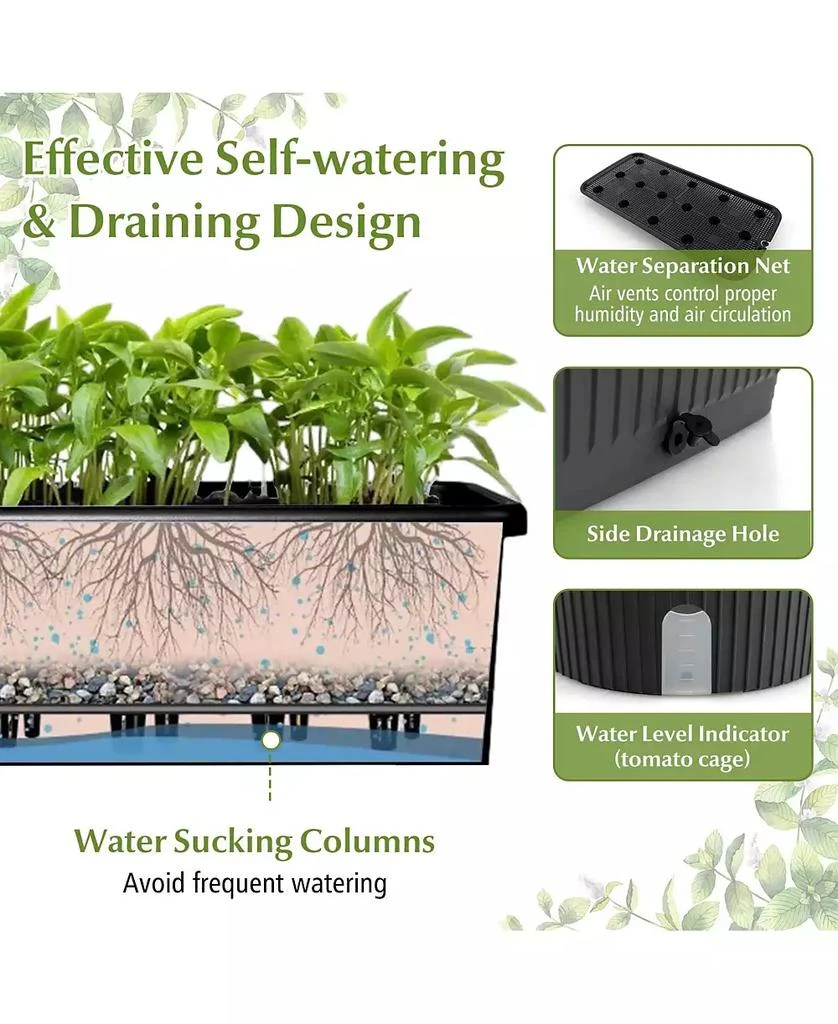 SUGIFT 2 Pack Garden Planters with Trellis Cucumber Trellis Tomato Cage 7