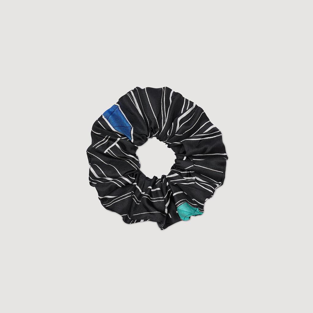 Sandro Striped silk scrunchie