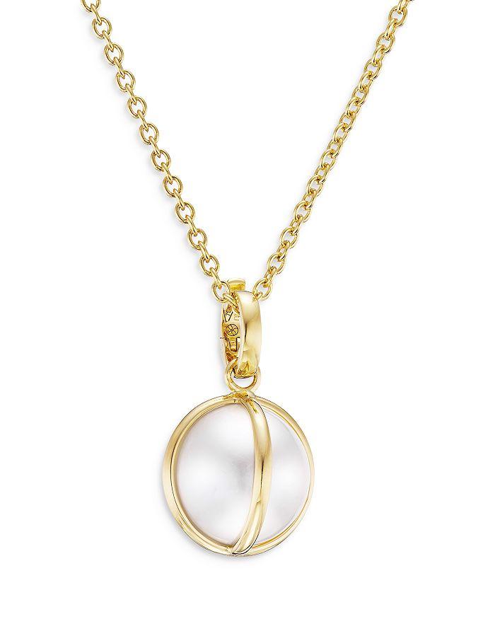 L. Klein 18K Yellow Gold Celeste Cultured Freshwater Pearl Pendant Necklace, 16-18"