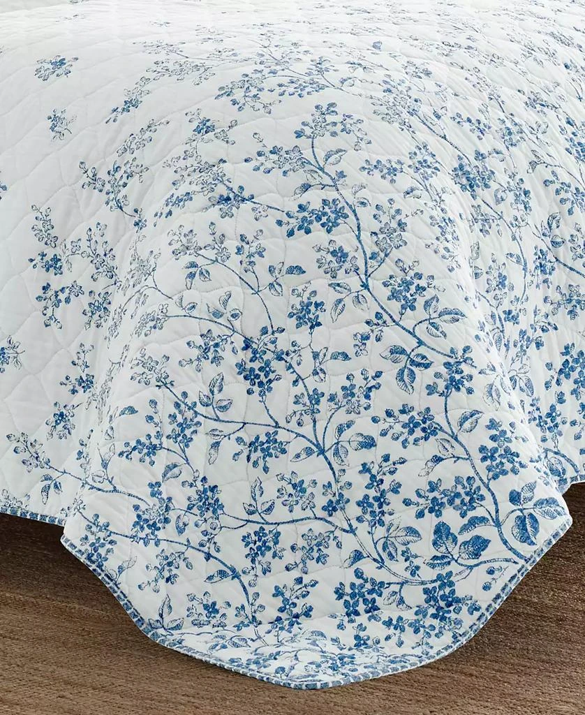 Laura Ashley Flora Cotton Reversible 2 Piece Quilt Set 6
