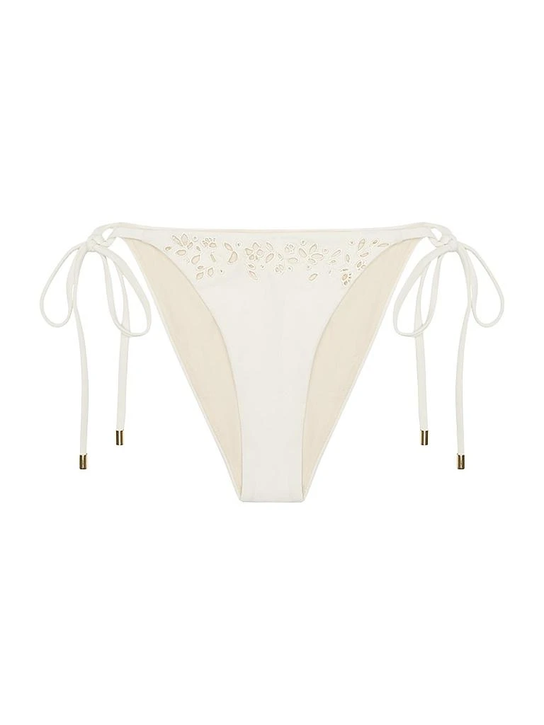 Peony Memoir Embroidered String Bikini Bottom 1