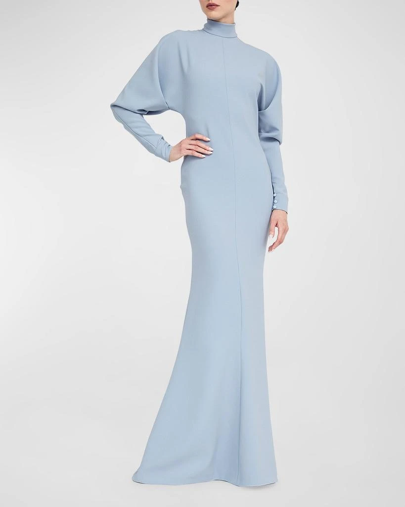 Atelier Prabal Gurung Katherine Mock-Neck Dolman-Sleeve Trumpet Gown -  Dresses & Skirts - Free Shipping - BeyondStyle