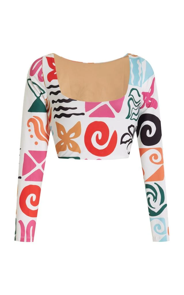 Cala de la Cruz Cala de la Cruz - Exclusive Eva Long Sleeve Bikini Top - Multi - L - Moda Operandi 1