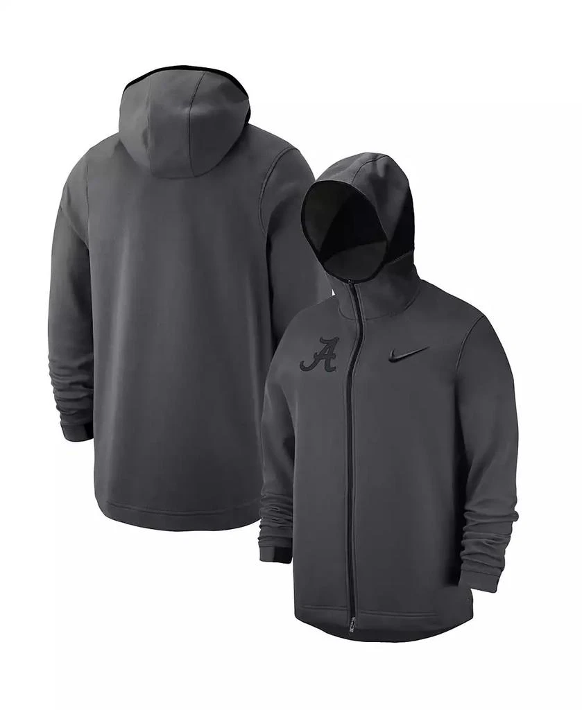 NIKE Men's Anthracite Alabama Crimson Tide Tonal Showtime Full-Zip Hoodie 1