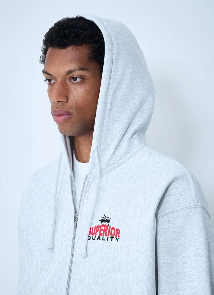 STUSSY Logo Motif Zip-Up Sweatshirt 5