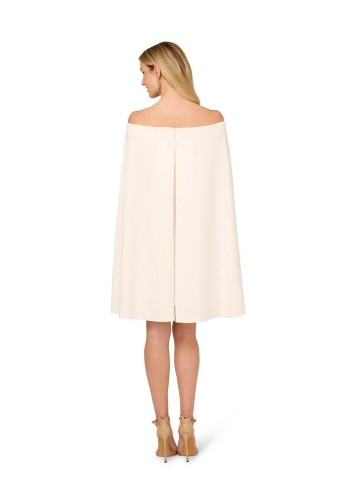 Adrianna Papell Off shoulder cape dress 2