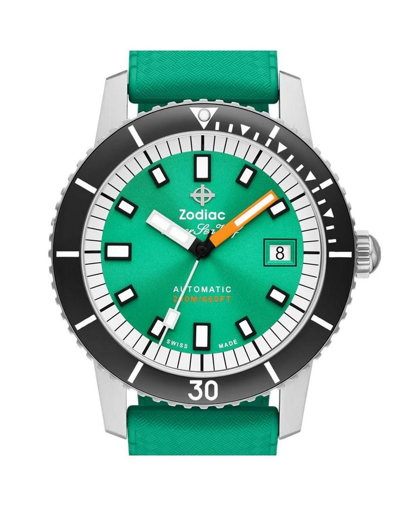 ZODIAC Compression Diver Automatic Rubber Strap Watch, 40mm 3