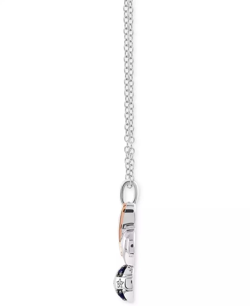 Wonder Fine Jewelry Disney Sapphire (1/8 ct. t.w.) & Diamond (1/10 ct. t.w.) Dumbo 18" Pendant Necklace in Sterling Silver & 14k Rose Gold-Plate 3