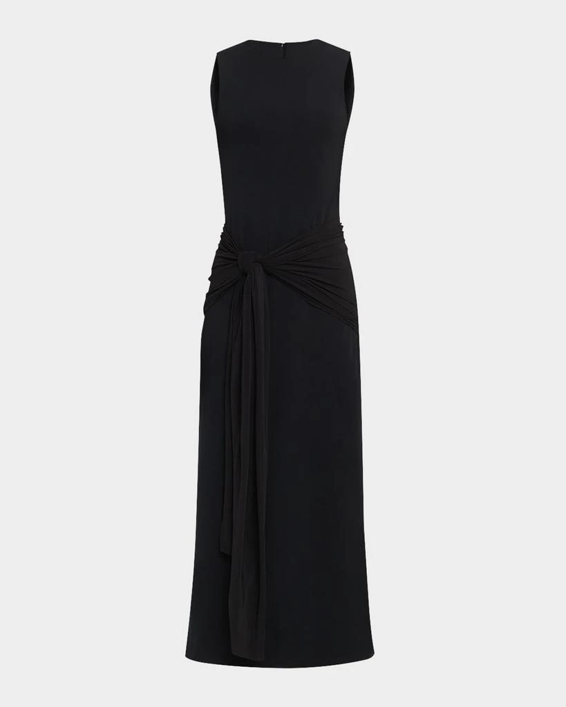 dusty blue dress BABARONI BABARONI Chiffon Dusty Blue Bridesmaid Dresses Scoop Floor-length Flutter Sleeves with Slit A-line, Dusty Blue / US0