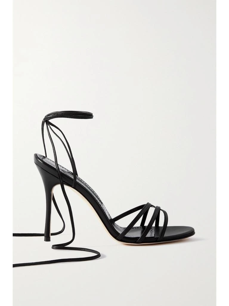 Manolo Blahnik Leva 105 皮革凉鞋  - IT34 1