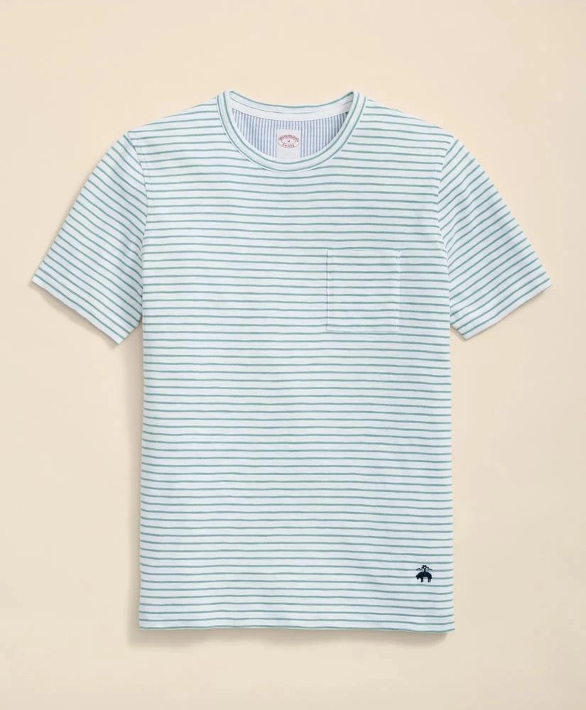 Brooks Brothers Slub Cotton Stripe T-Shirt 1