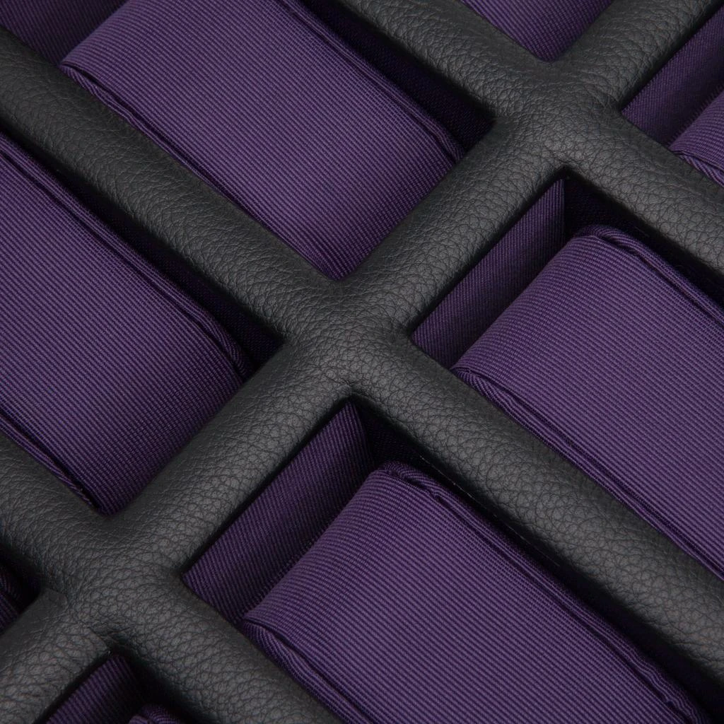 Wolf Wolf 458403 Windsor 10 Piece Watch Box in Black & Purple 5