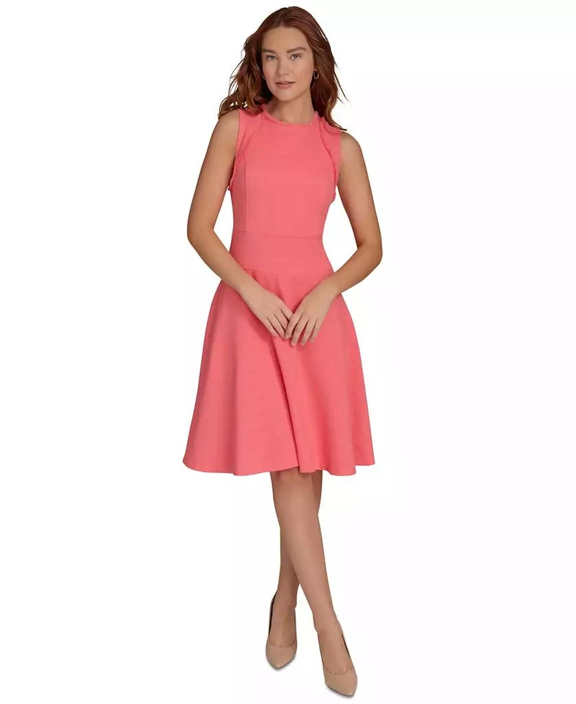 Tommy Hilfiger Petite Textured Sleeveless Fit & Flare Dress 1