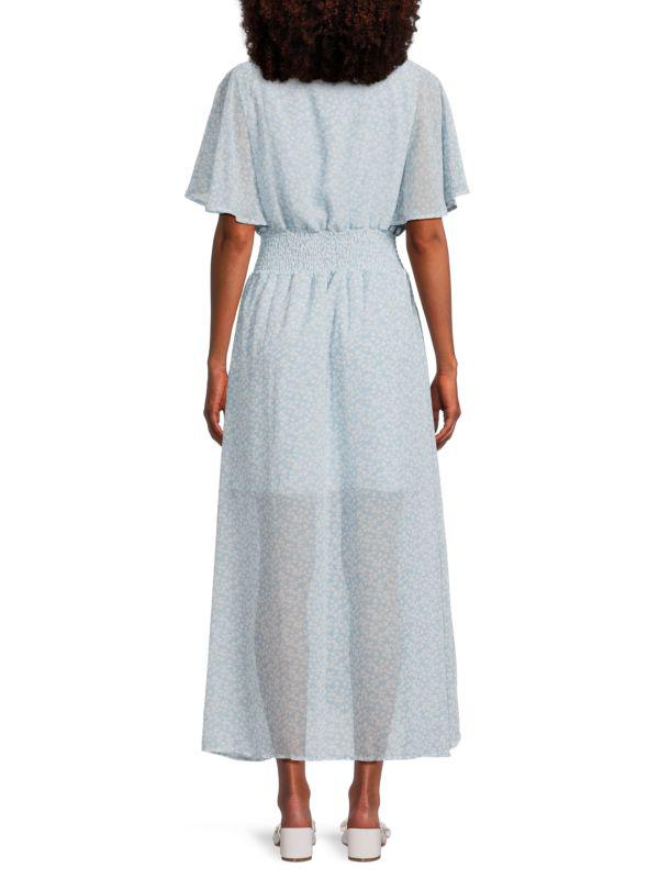 Lea & Viola ​Floral Smocked-Waist Maxi Dress