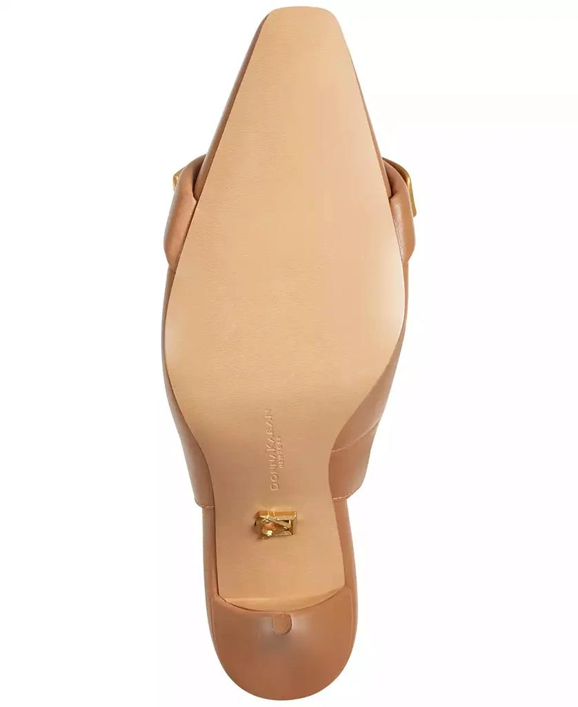 Donna Karan Women's Sayer Leather Square Toe Slingback Pumps 5